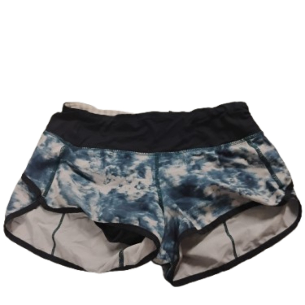 Lululemon Women's Speed Shorts Sea Side Silver Fox Alberta Lake Naval Blue